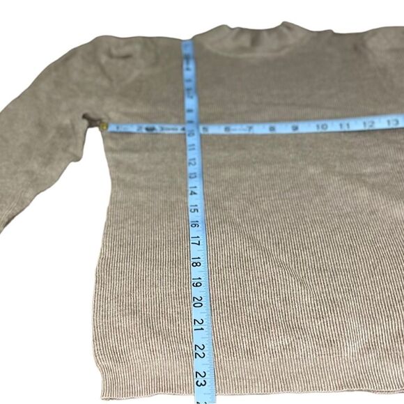 Cielo puff Sleeve Mock Turtleneck Sweater in Camel - Picture 7 of 10